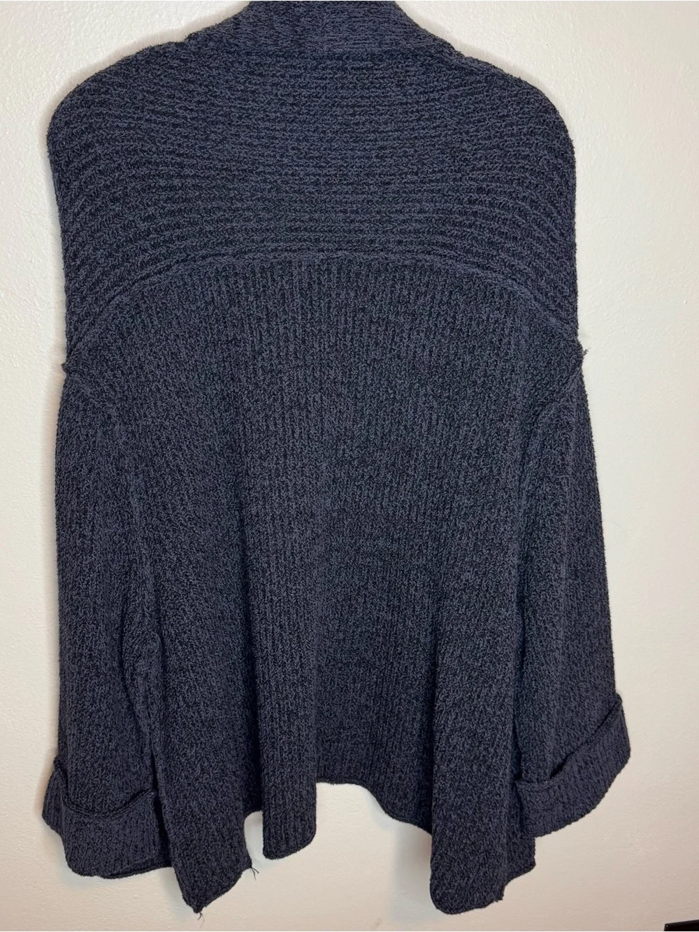 Free People Low Tide Cardigan Navy Blue Knit Open Pocket